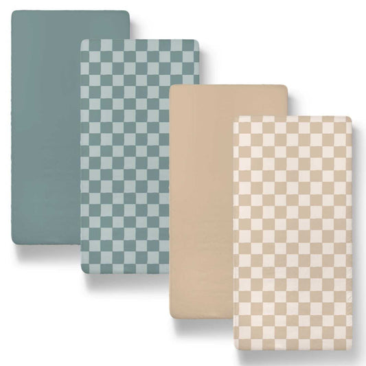 Check Baby Organic Bassinet Sheets 4-Pack for Boys and Girls