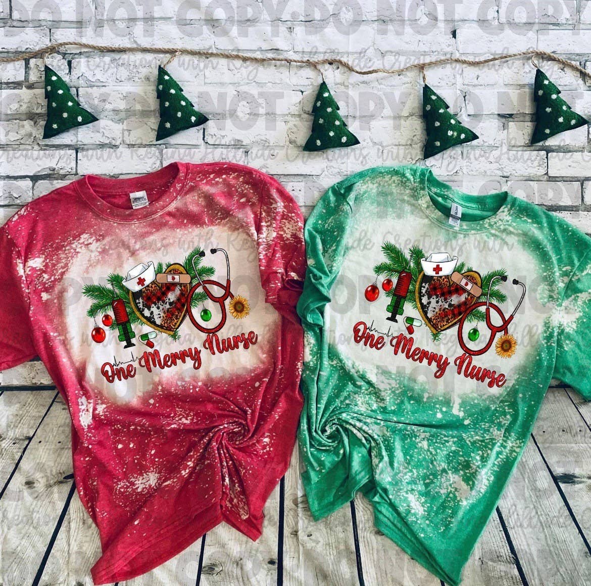 Bleached Christmas Tee - One Merry Nurse Holiday Shirt