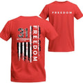 Freedom 14th October Wear Red TShirt, Remembrance Day Shirt, 31 Years Day of Remembrance Tee, America Flag 2 Sided TShirt, Tribute CJK Men Women Casual Cotton Tee, Graphic True American Patriot Top style 02