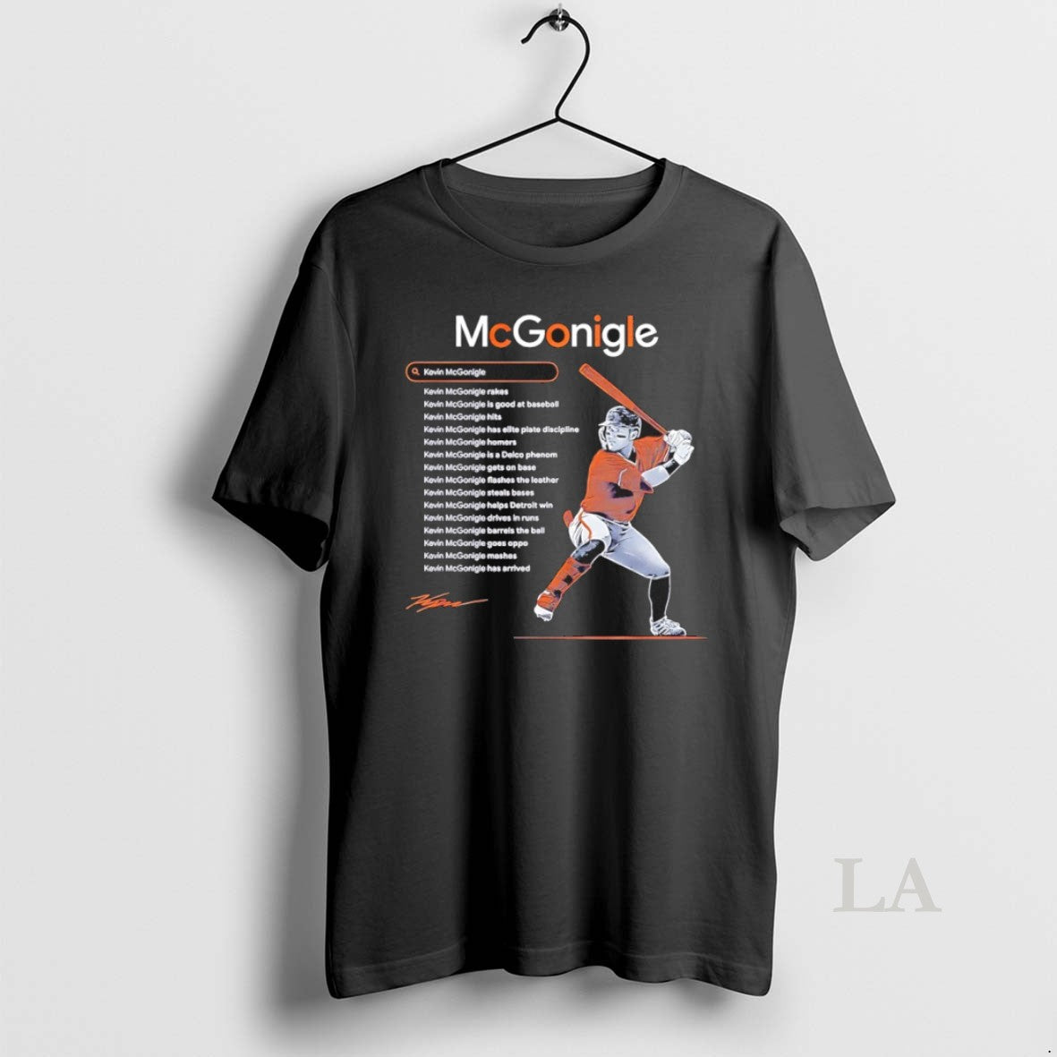 Original Kevin Mcgonigle Detroit Tigers Search Signature Unisex T-shirt, Sweatshirt, Hoodie, Long Sleeve Tee