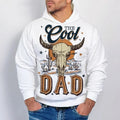 Vintage The Cool Dad Hoodie, Western The Cool Dad Sweatshirt, Western Dad Tee, Father's Day Gift, Dad Bull Skull Shirt