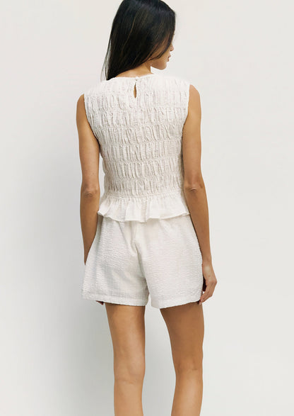 Eira Seersucker Smocked Tank