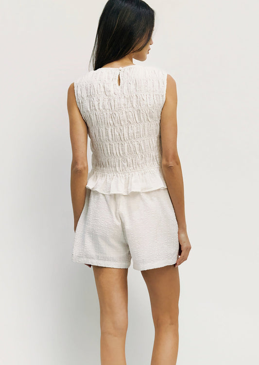 Eira Seersucker Smocked Tank