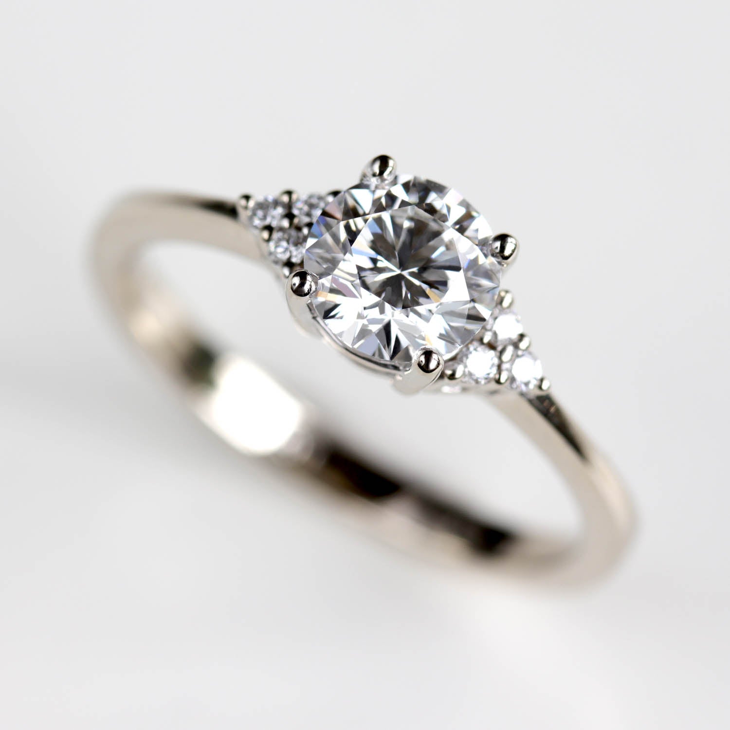 .84ct Round Brilliant Seven Stone Cluster Engagement Ring