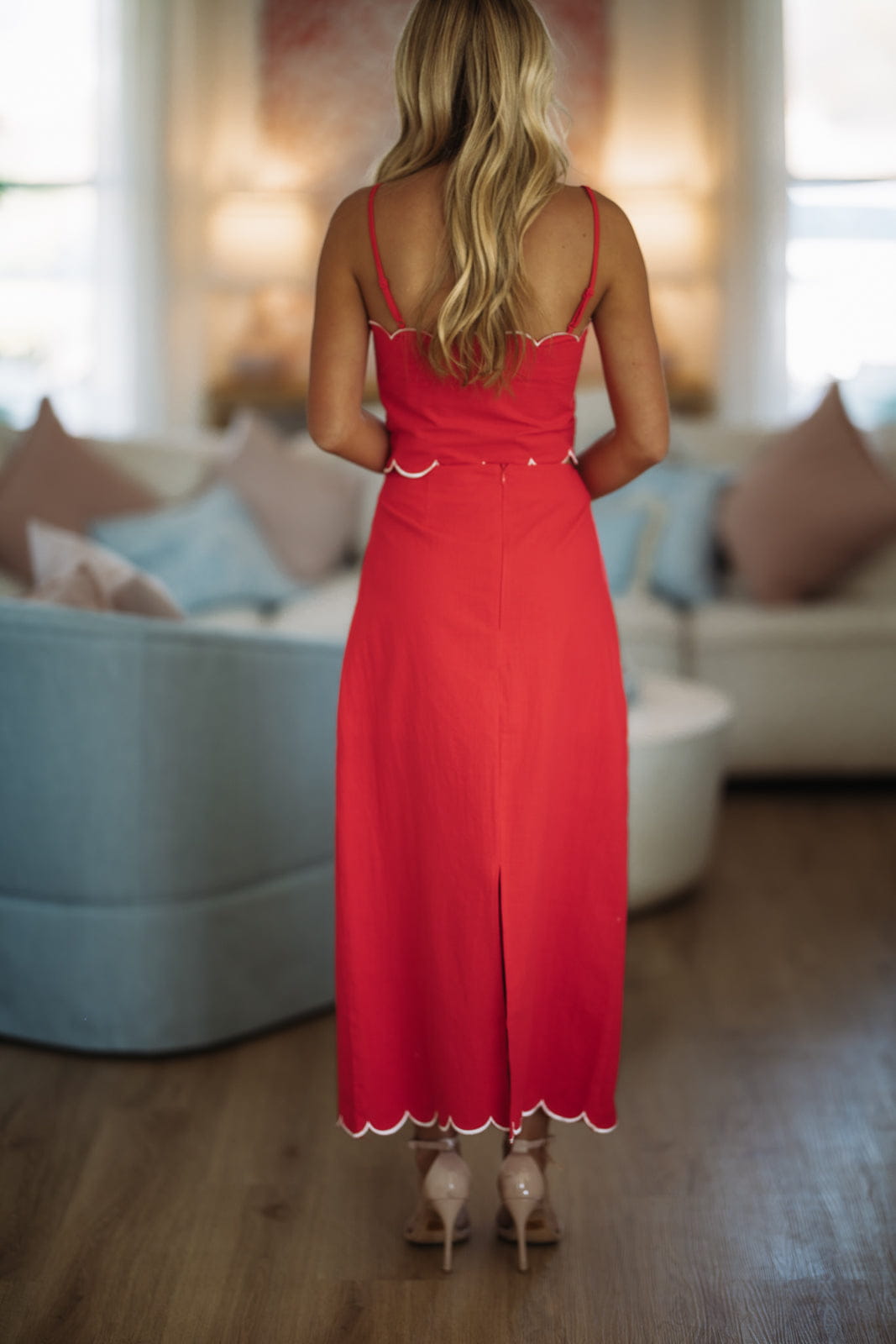 Scarlet Scallop Top - Red