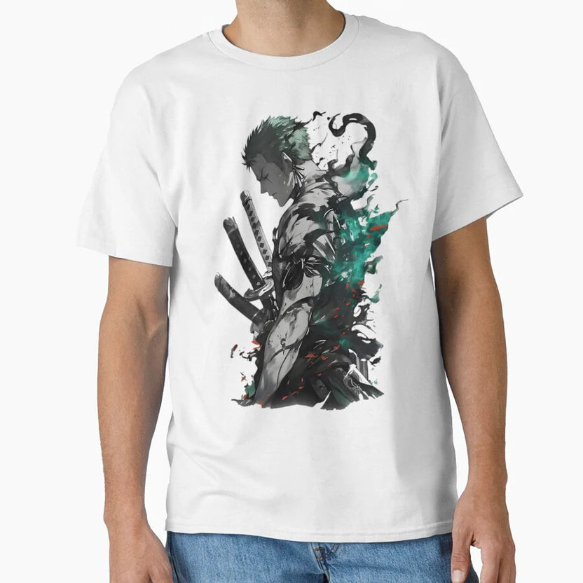 Roronoa Zoro -Dark Aura Samurai | Anime Swordsman Artwork by Dyan4 Unisex T-shirt, Sweatshirt, Hoodie, Long Sleeve Tee