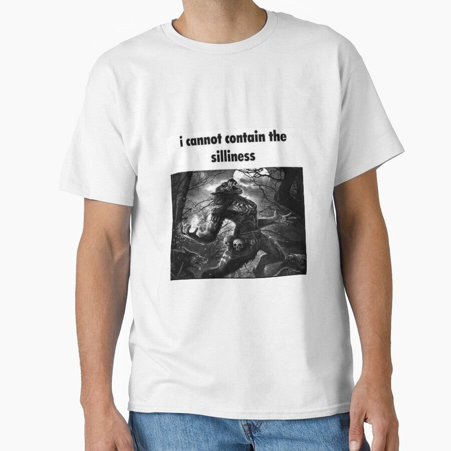 i cannot contain the silliness wolf meme by papa-zoinks Unisex T-shirt, Sweatshirt, Hoodie, Long Sleeve Tee