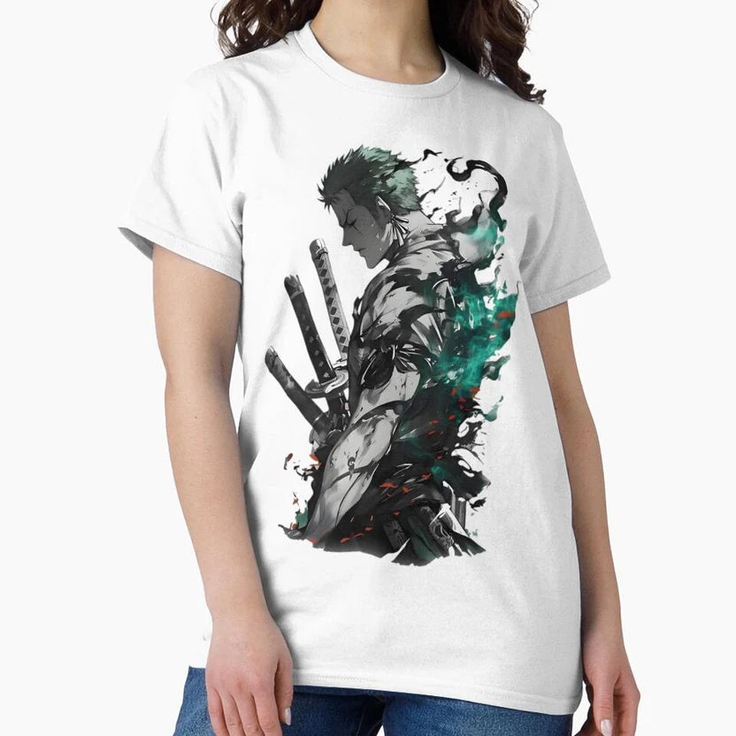 Roronoa Zoro -Dark Aura Samurai | Anime Swordsman Artwork by Dyan4 Unisex T-shirt, Sweatshirt, Hoodie, Long Sleeve Tee