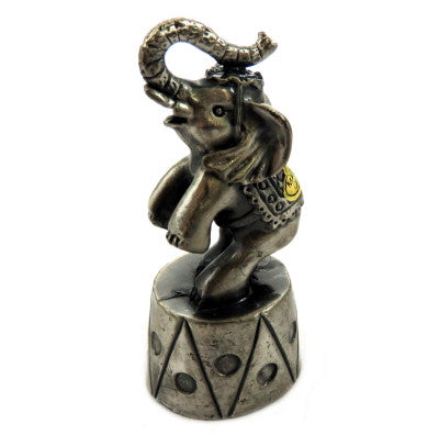 Candle snuffer made of pewter shaped as a circus elephant cs3