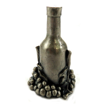 Pewter candle snuffer in shaped of a wine shaft with clusters of grapes surrounding the shaft cs8