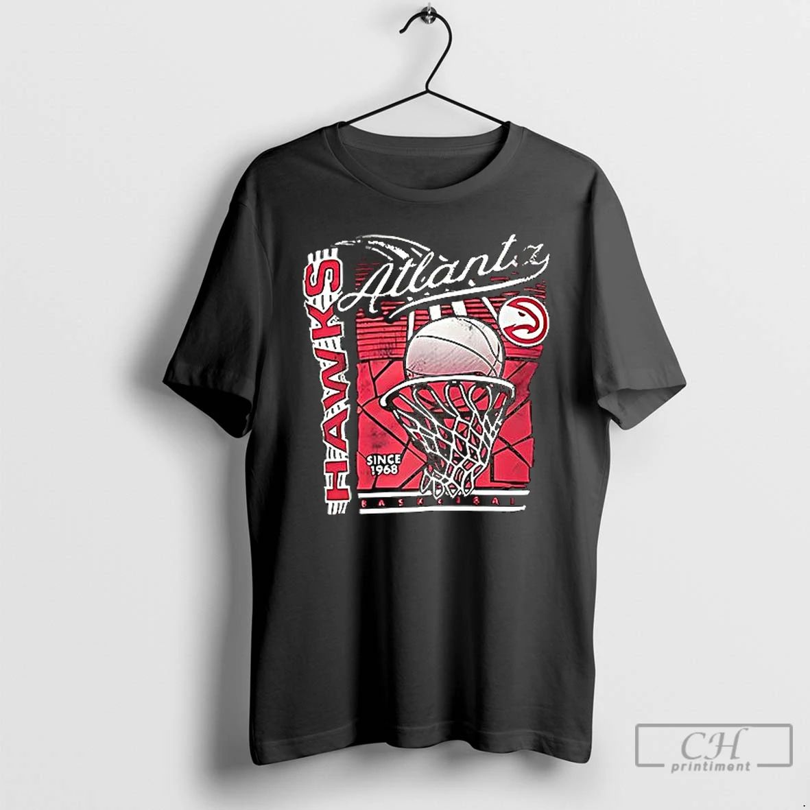 Premium Atlanta Hawks Vintage Red Hoop Est 1968 Ceramic Ceramic And Classic Dad Cap Unisex T-shirt, Sweatshirt, Hoodie, Long Sleeve Tee