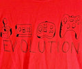 Adult Red Evolution of Gaming Controllers History Graphic Short Sleeve T Shirt Unisex T-shirt, Sweatshirt, Hoodie, Long Sleeve Tee